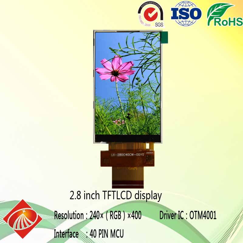2.8寸tft液晶屏參數報價 240*400 40pin 2.8寸tft液晶屏參數報價 240*400 40pin